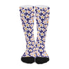 Watercolor Frangipani Flower Print Long Socks