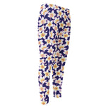 Watercolor Frangipani Flower Print Men's Compression Pants