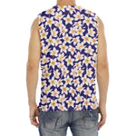 Watercolor Frangipani Flower Print Men's Fitness Tank Top