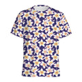 Watercolor Frangipani Flower Print Men's Athletic T-Shirt