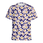 Watercolor Frangipani Flower Print Men's Sports T-Shirt