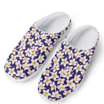 Watercolor Frangipani Flower Print Mesh Casual Shoes