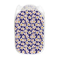 Watercolor Frangipani Flower Print Mesh Laundry Hamper