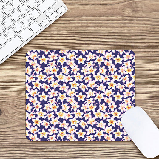 Watercolor Frangipani Flower Print Mouse Pad