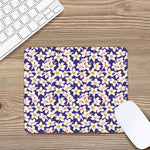 Watercolor Frangipani Flower Print Mouse Pad