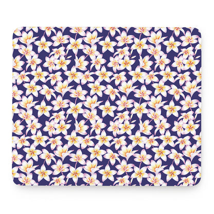 Watercolor Frangipani Flower Print Mouse Pad
