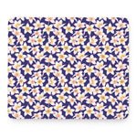 Watercolor Frangipani Flower Print Mouse Pad