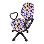 Watercolor Frangipani Flower Print Office Chair Cover