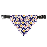 Watercolor Frangipani Flower Print Over The Collar Dog Bandana