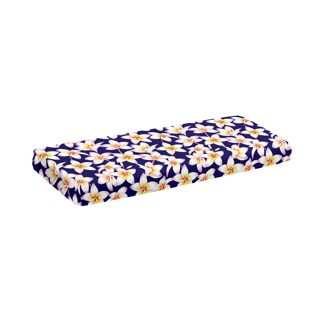 Watercolor Frangipani Flower Print Piano Keyboard Cover