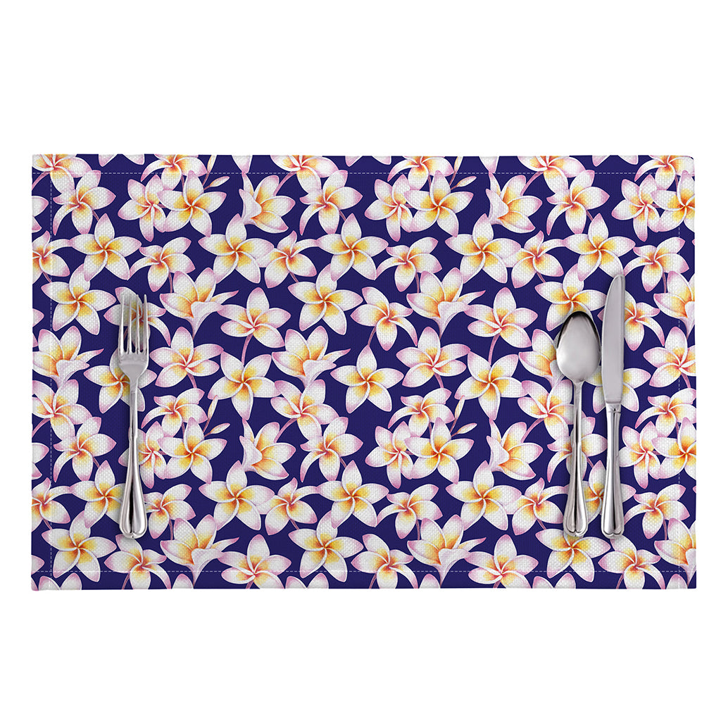 Watercolor Frangipani Flower Print Placemat