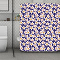 Watercolor Frangipani Flower Print Polyester Shower Curtain