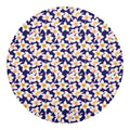 Watercolor Frangipani Flower Print Round Blanket