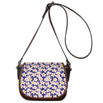 Watercolor Frangipani Flower Print Saddle Bag