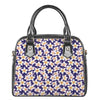 Watercolor Frangipani Flower Print Shoulder Handbag