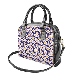 Watercolor Frangipani Flower Print Shoulder Handbag