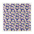 Watercolor Frangipani Flower Print Silk Bandana