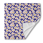 Watercolor Frangipani Flower Print Silk Bandana