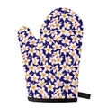 Watercolor Frangipani Flower Print Single Oven Mitt