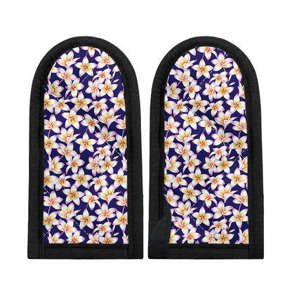 Watercolor Frangipani Flower Print Skillet Handle Cover