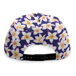Watercolor Frangipani Flower Print Snapback Cap
