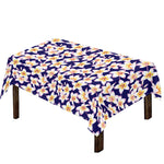 Watercolor Frangipani Flower Print Tablecloth
