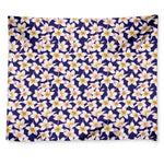 Watercolor Frangipani Flower Print Tapestry