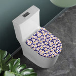 Watercolor Frangipani Flower Print Toilet Lid Cover
