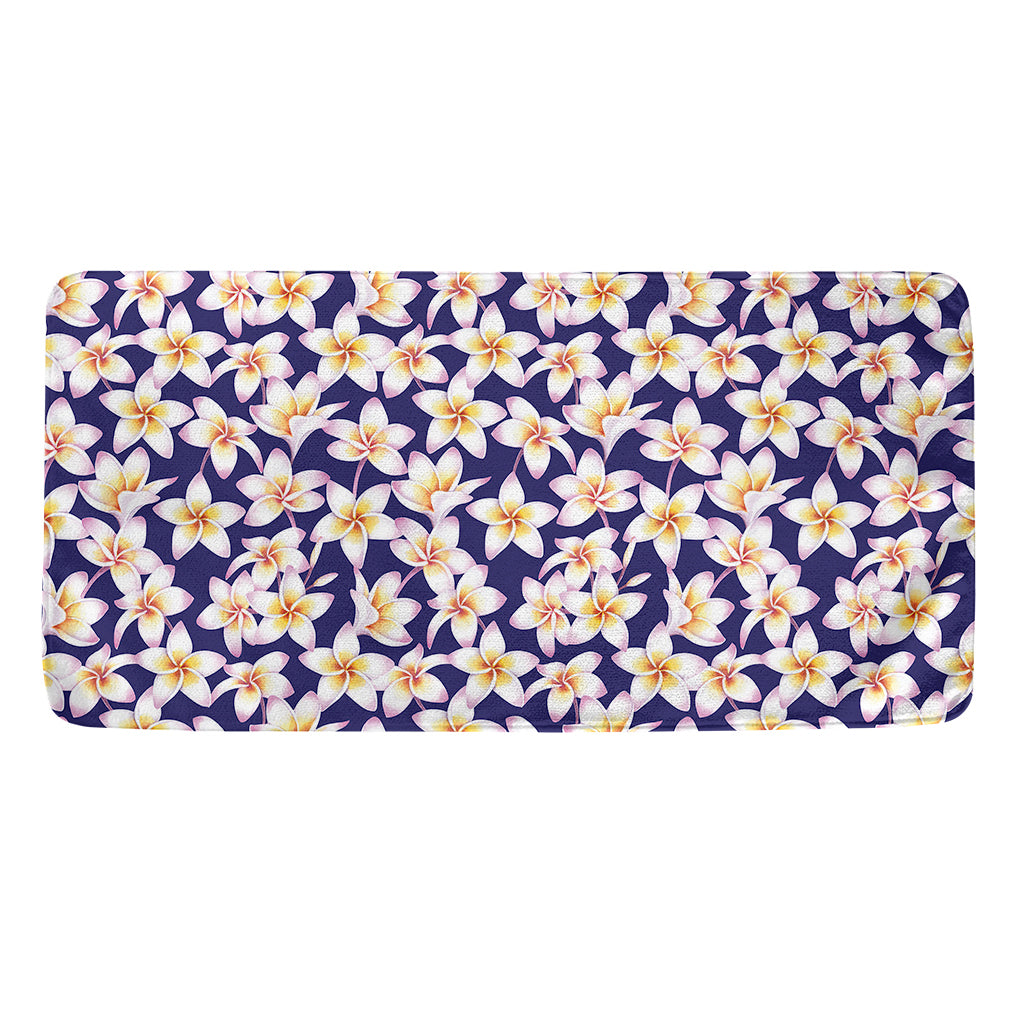 Watercolor Frangipani Flower Print Towel