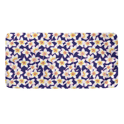 Watercolor Frangipani Flower Print Towel