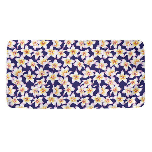 Watercolor Frangipani Flower Print Towel