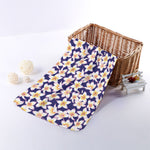 Watercolor Frangipani Flower Print Towel
