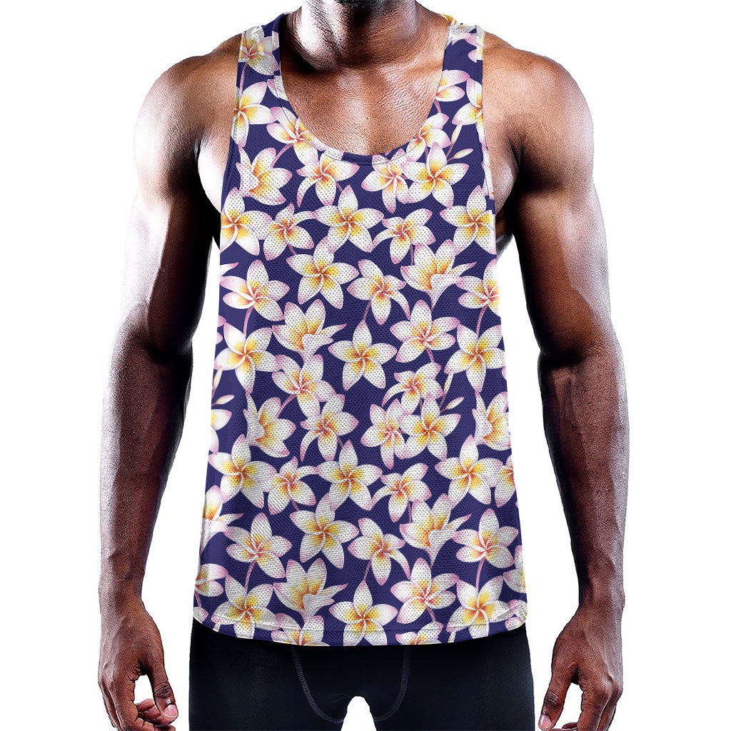 Watercolor Frangipani Flower Print Training Tank Top