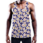 Watercolor Frangipani Flower Print Training Tank Top
