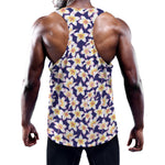 Watercolor Frangipani Flower Print Training Tank Top