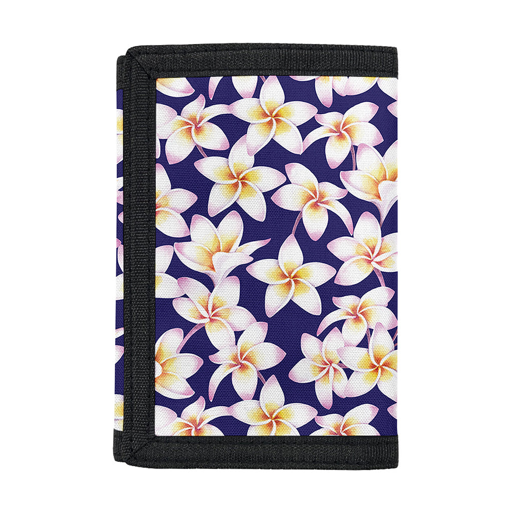 Watercolor Frangipani Flower Print Trifold Wallet