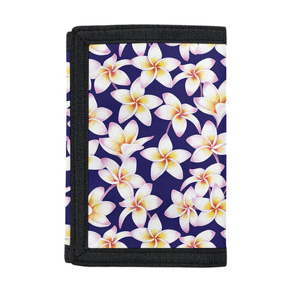 Watercolor Frangipani Flower Print Trifold Wallet