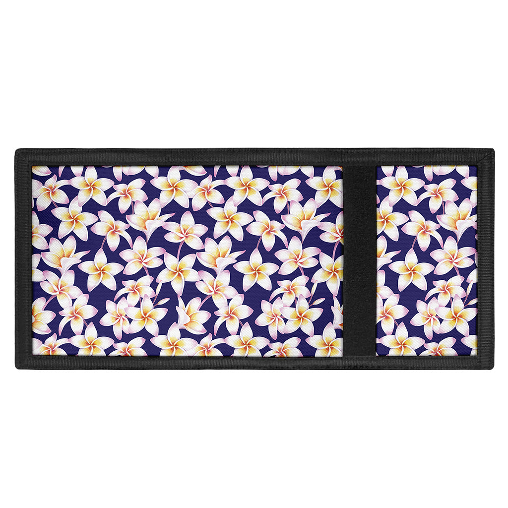 Watercolor Frangipani Flower Print Trifold Wallet