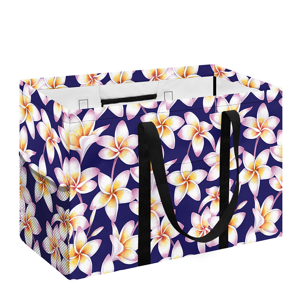 Watercolor Frangipani Flower Print Utility Tote Bag