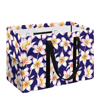 Watercolor Frangipani Flower Print Utility Tote Bag
