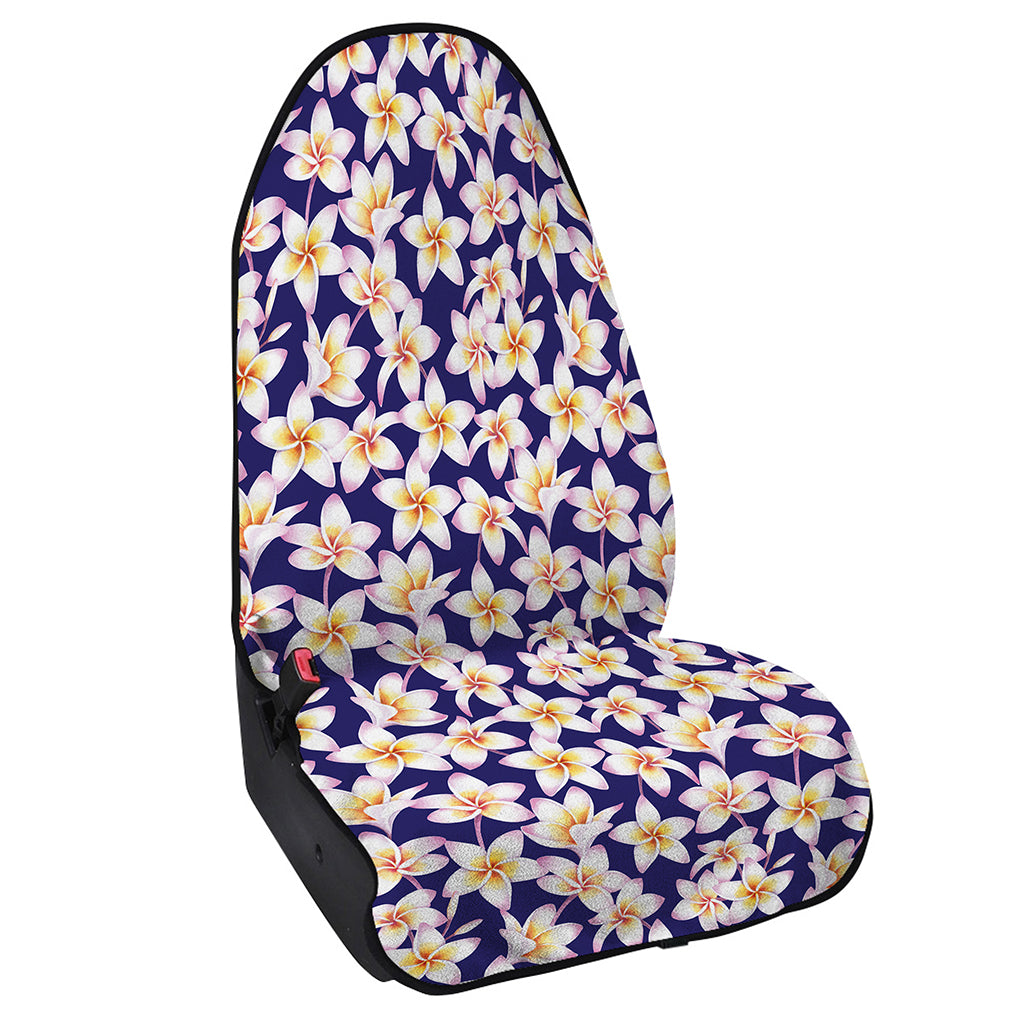 Watercolor Frangipani Flower Print Waterproof Car Seat Cover