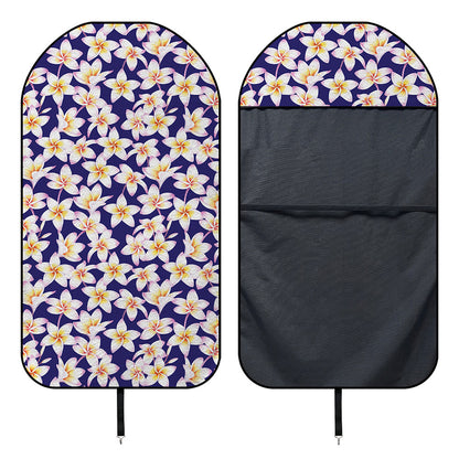 Watercolor Frangipani Flower Print Waterproof Car Seat Cover