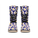 Watercolor Frangipani Flower Print Winter Boots