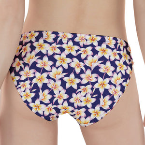 Watercolor Frangipani Flower Print Women's Panties