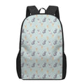 Watercolor French Bulldog Pattern Print 17 Inch Backpack