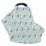 Watercolor French Bulldog Pattern Print Baby Seat Cover
