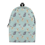 Watercolor French Bulldog Pattern Print Backpack