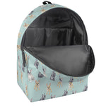Watercolor French Bulldog Pattern Print Backpack