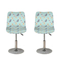 Watercolor French Bulldog Pattern Print Bar Stool Covers