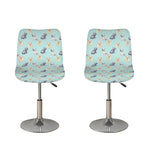 Watercolor French Bulldog Pattern Print Bar Stool Covers